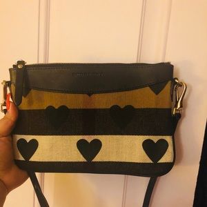 Burberry crossbody bag with heart print